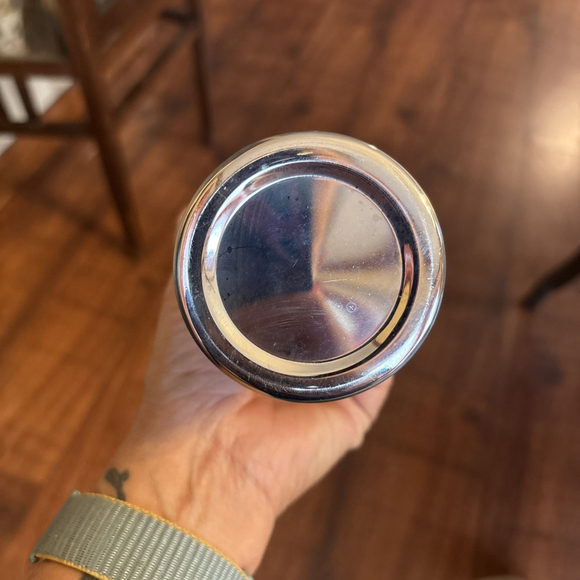 ESPN U unique thermos hot/cold beverage with red leather accents 16 oz - Picture 3 of 8